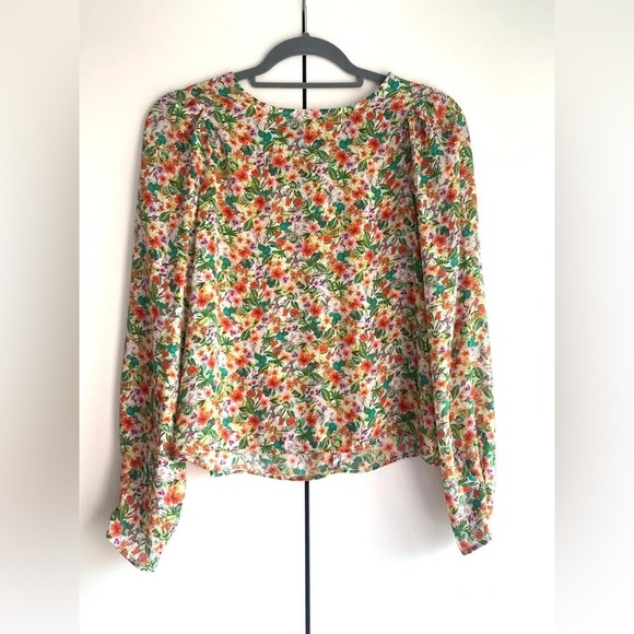 H&M Long Sleeve Floral Blouse Size Small - Picture 2 of 8